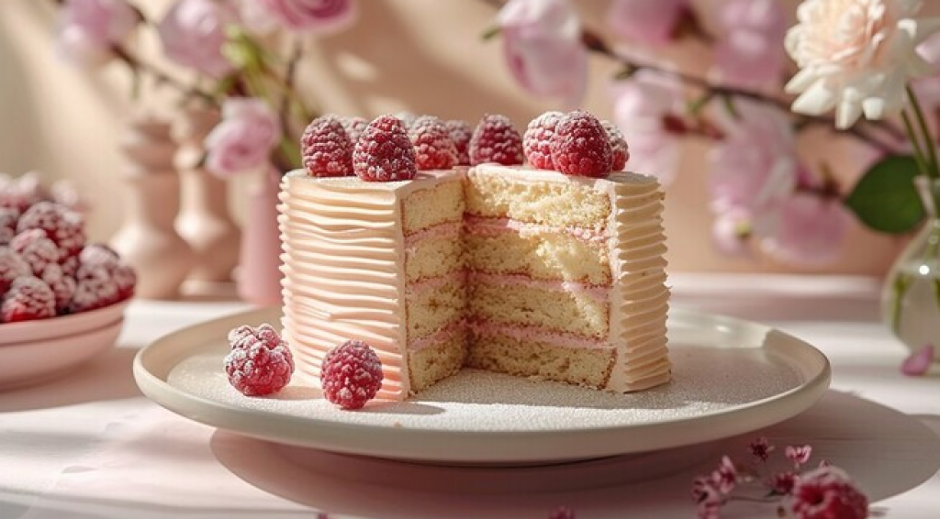 BELA TORTA SA MALINAMA Prepuna je fila i bogatog ukusa, za sve svečanosti