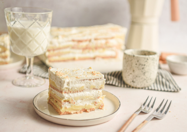 KEKS KOLAČ SA PUDINGOM Gotov dok pristavite kafu, a savršen za iznenadne goste, ukusa bez mane